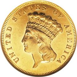 1871 $3 PR63 Cameo NGC