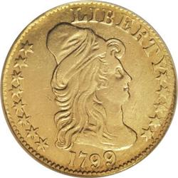1799 $5 Large Stars Reverse AU50 CSN