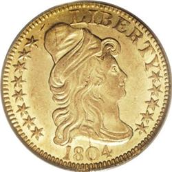 1804 $5 Small 8 MS60 PCGS