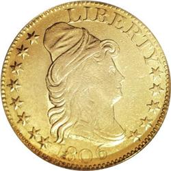 1806 $5 Pointed Top 6 AU Details NCS BD-2