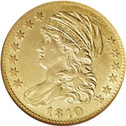 1810 $5 Small Date, Large 5 AU53 NGC BD-1