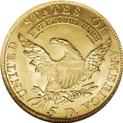 1810 $5 Large Date, Large 5 MS63 NGC