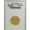 1845-D $5 XF40 Details ANACS