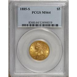 1885-S $5 MS64 PCGS