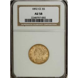 1892-CC $5 AU58 NGC