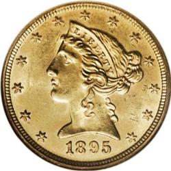 1895 $5 MS65 NGC