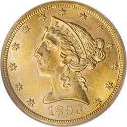1896-S $5 MS64 PCGS