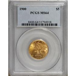 1900 $5 MS64 PCGS