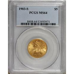 1903-S $5 MS64 PCGS