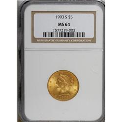 1903-S $5 MS64 NGC