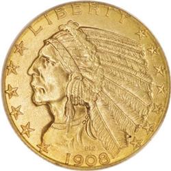 1908 $5 MS64 PCGS
