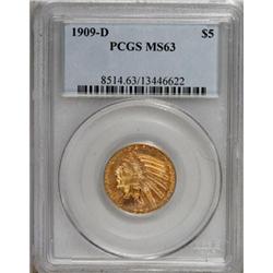 1909-D $5 MS63 PCGS
