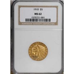1910 $5 MS62 NGC