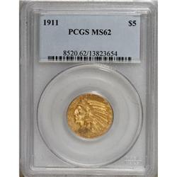 1911 $5 MS62 PCGS