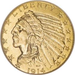 1914 $5 MS63 NGC