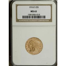 1916-S $5 MS61 NGC