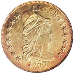1799 $10 Large Stars Obverse AU55 ANACS