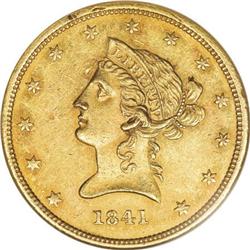 1841 $10 MS60 NGC