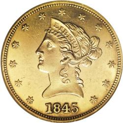 1845 $10--Graffiti--NCS. Unc Details