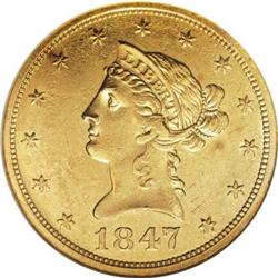 1847-O $10 MS60 NGC