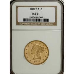 1879-S $10 MS61 NGC