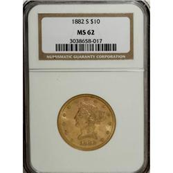 1882-S $10 MS62 NGC