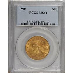 1890 $10 MS62 PCGS