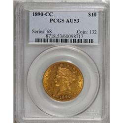 1890-CC $10 AU53 PCGS