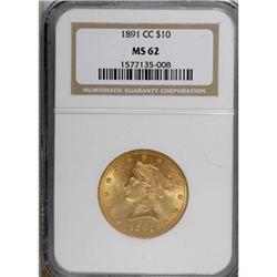 1891-CC $10 MS62 NGC