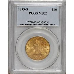 1893-S $10 MS62 PCGS