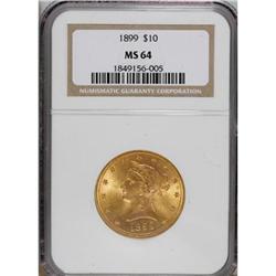 1899 $10 MS64 NGC