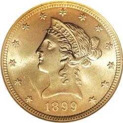 1899 $10 MS65 NGC