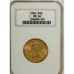 1901 $10 MS64 NGC