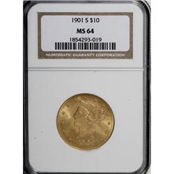 1901-S $10 MS64 NGC