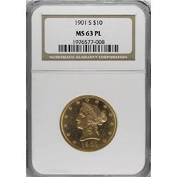 1901-S $10 Prooflike MS63 NGC