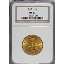 1905 $10 MS63 NGC