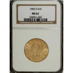 1905-S $10 MS61 NGC