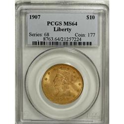 1907 $10 MS64 PCGS