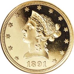 1891 $10 PR63 Cameo NGC