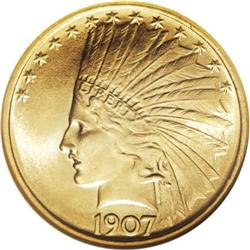 1907 $10 No Periods MS65 NGC