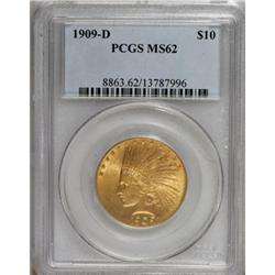1909-D $10 MS62 PCGS