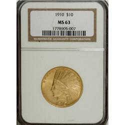 1910 $10 MS63 NGC