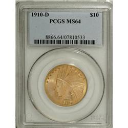 1910-D $10 MS64 PCGS
