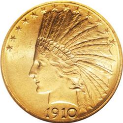 1910-D $10 MS65 NGC