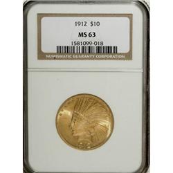 1912 $10 MS63 NGC
