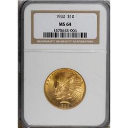 1932 $10 MS64 NGC