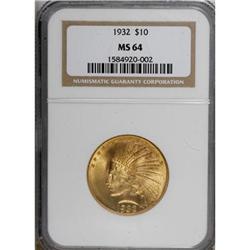 1932 $10 MS64 NGC
