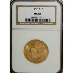 1932 $10 MS64 NGC