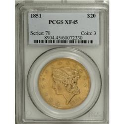 1851 $20 XF45 PCGS