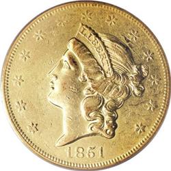 1851-O $20 AU50 PCGS